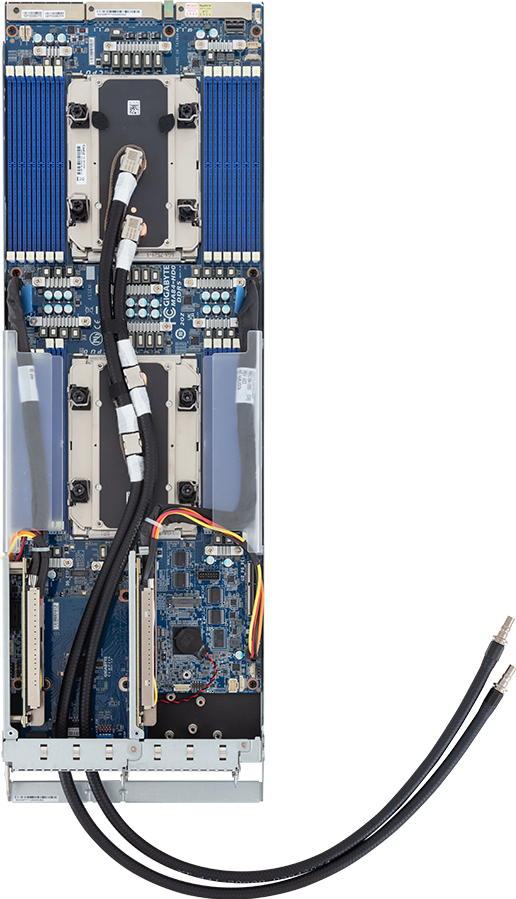 High Density Server - Intel® Xeon® 6 Processors - 3U 4-Node DP 24-Bay Gen5 NVMe/SATA/SAS-4 DLC - H374-A80-LAW1