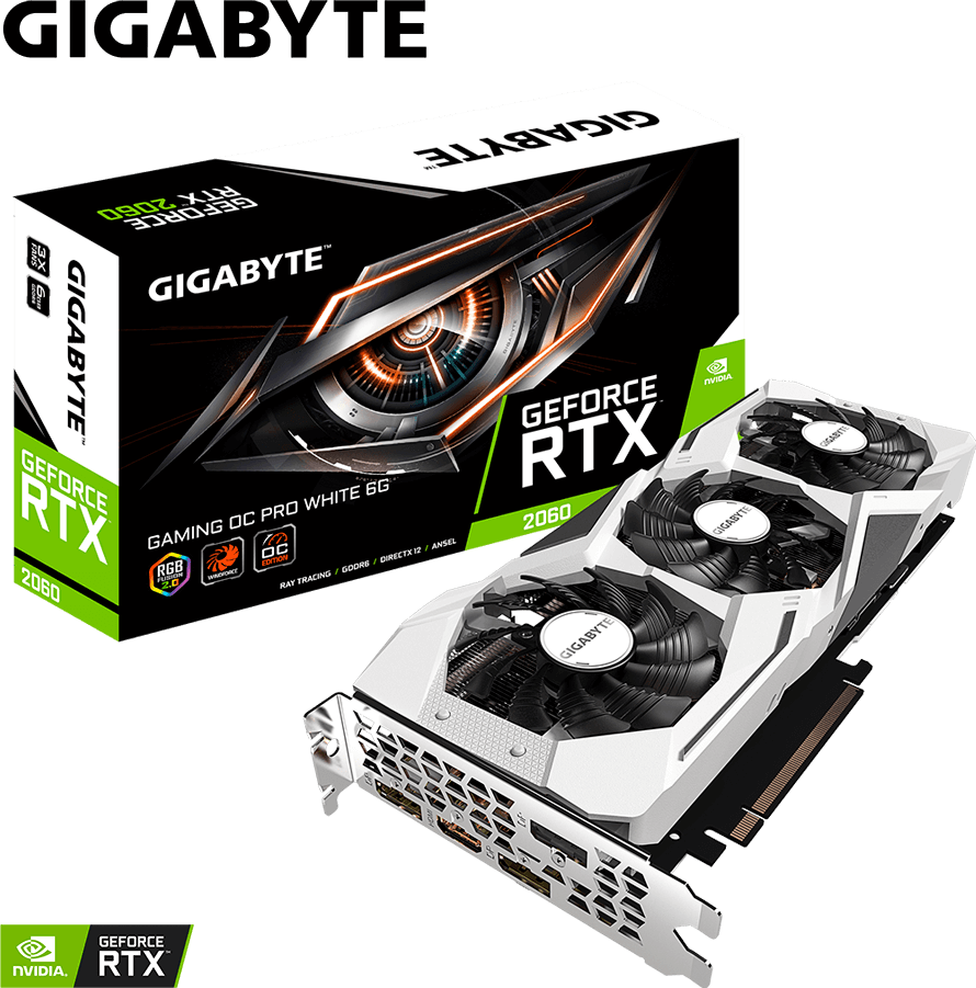 玄人志向GeForce RTX 2060 6GB White GeForce RTX™ 2060 GAMING OC PRO WHITE 6G - GIGABYTE U.S.A.