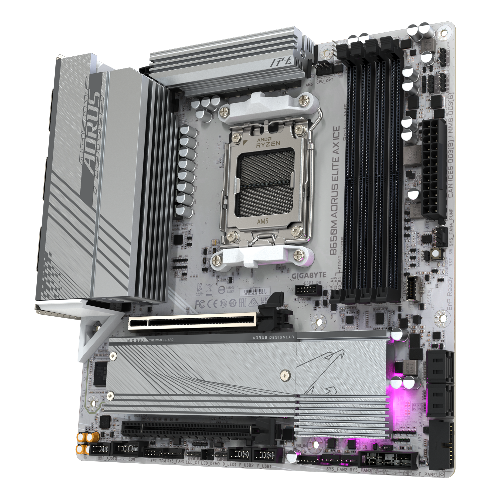 ☆gigabyte B650m Aorus elite ax ice ほぼ新品☆ B650M AORUS ELITE AX ICE - Specyfikacja | Płyty główne GIGABYTE