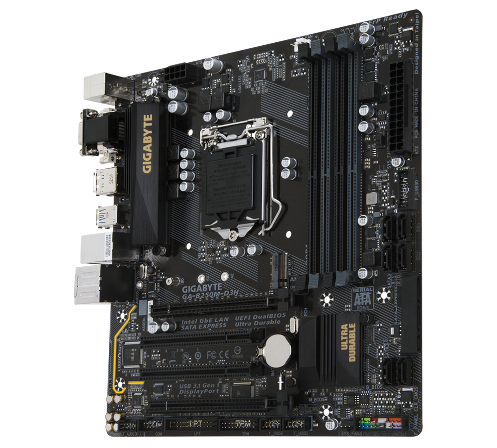 GIGABYTE　GA-B250M-D3H　LGA1151 GA-B250M-D3H (Rev. 1.0) - Kluczowe cechy | Płyty główne GIGABYTE
