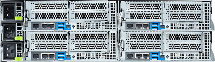 High Density Server - Intel® Xeon® 6 Processors - 3U 4-Node DP 8-Bay Gen5 NVMe/SATA/SAS-4 - H374-A81-AAW1