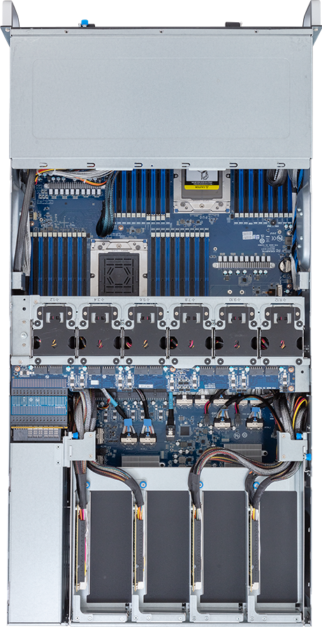 HPC/AI Server - AMD EPYC™ 9004 - 4U DP 8 x PCIe Gen5 GPUs (with PCIe switches) - G493-ZB3-AAP1