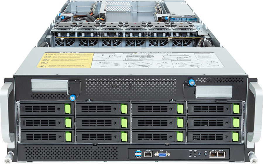 HPC/AI Server - 5th/4th Gen Intel® Xeon® Scalable - 4U DP NVIDIA OVX™ 8 x PCIe Gen5 GPUs - G493-SB4-AAP1