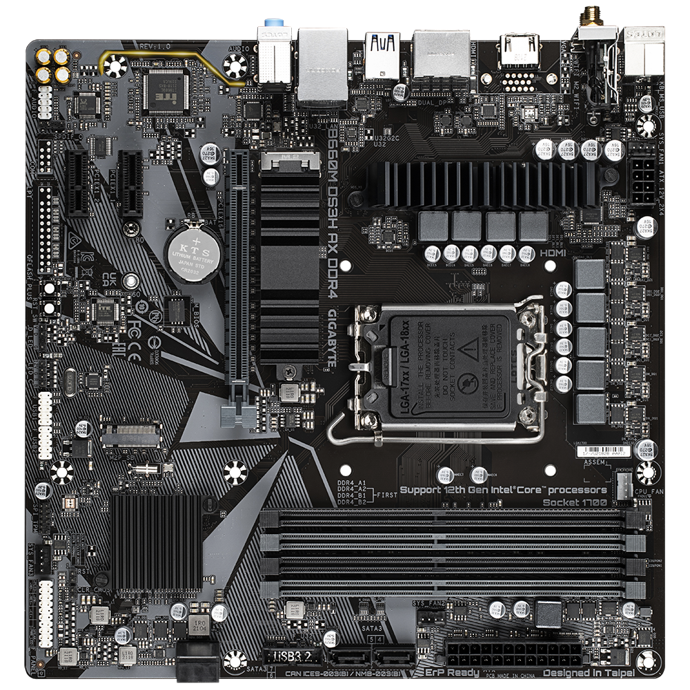 GIGABYTE　B660M DS3H　LGA1700 B660 DS3H AX DDR4 (Rev. 1.0) - Kluczowe cechy | Płyty główne