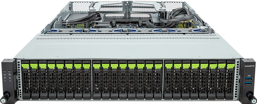 Rack Arm Server - AmpereOne® Family - 2U DP 24-Bay Gen5 NVMe/SATA/SAS-4 Platinum - R283-P92-AAF1
