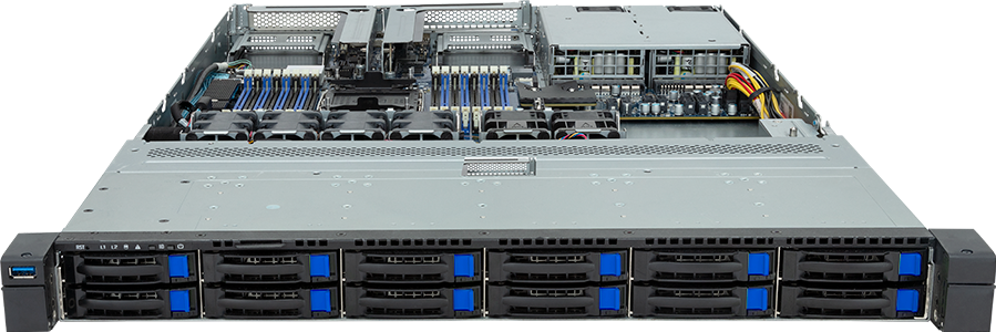 Rack Server - 5th/4th Gen Intel® Xeon® Scalable - 1U UP 12-Bay SATA/SAS Titanium - R163-S32-AAG1