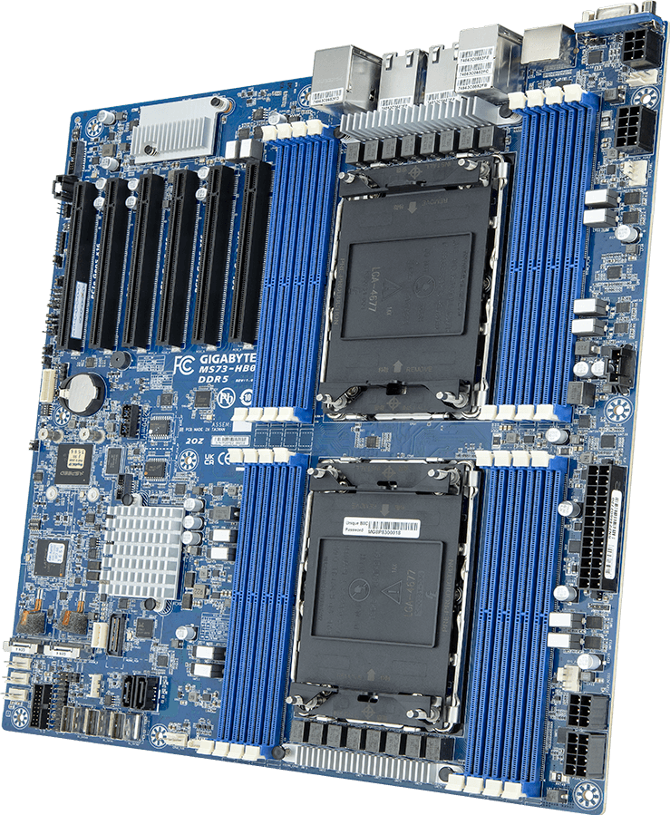 Motherboard - 5th/4th Gen Intel® Xeon® Scalable - E-ATX DP 10Gb/s Intel Ethernet Controller - MS73-HB0