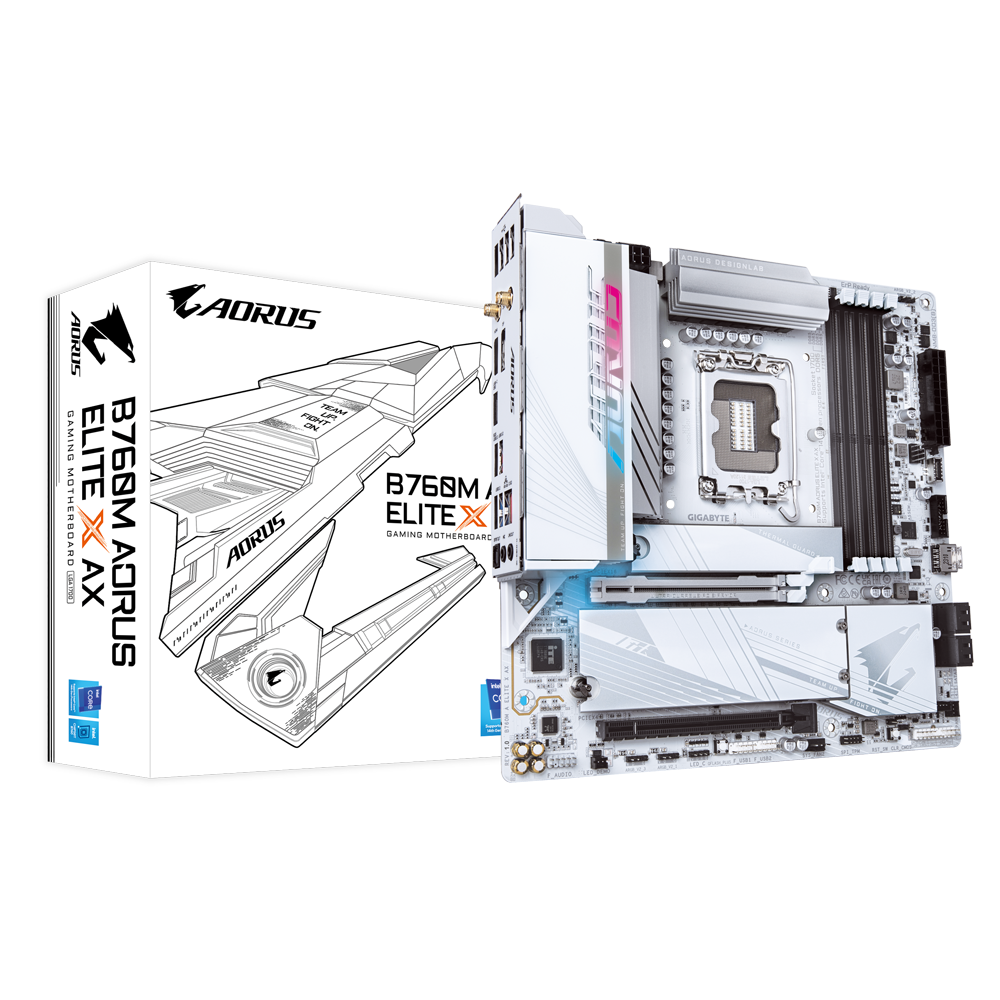 N*o様 GIGABYTE B760M AORUS ELITE X AX Gigabyte B760M AORUS ELITE X AX - Płyta główna - Morele.net