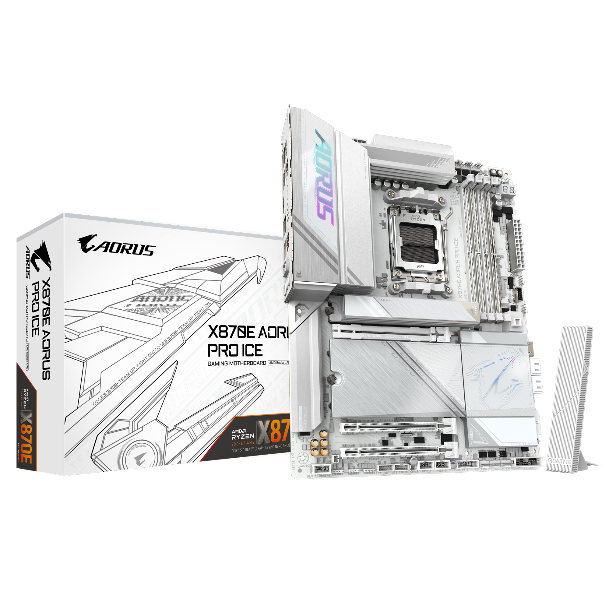 GIGABYTE X870EAORUS PRO ICE - AMD Ryzen用 X870E AORUS PRO ICE (Rev. 1.0) - Specyfikacja | Płyty główne