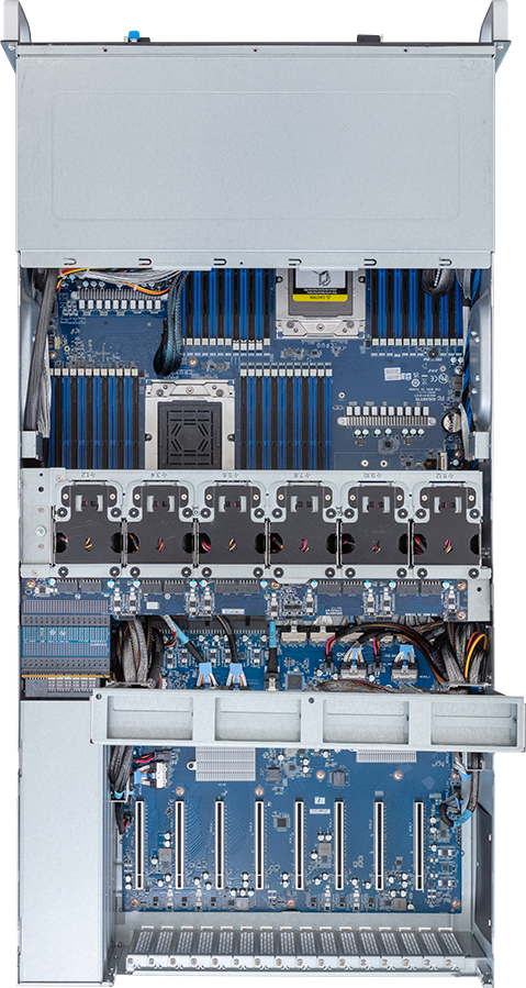 HPC/AI Server - AMD EPYC™ 9005/9004 - 4U DP 8 x PCIe Gen5 GPUs (with PCIe switches) - G493-ZB3-AAP1