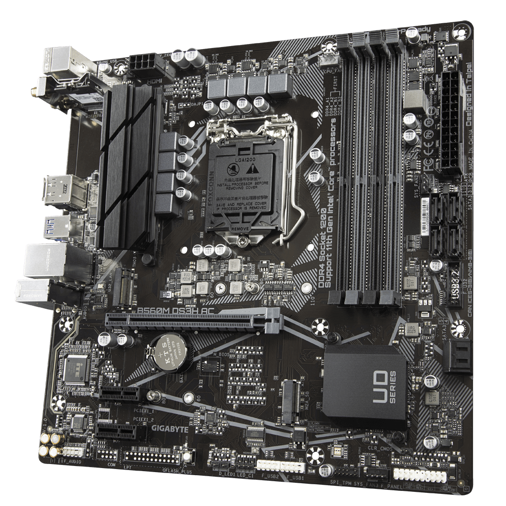 Core i5-10400 & GIGABYTE B560M DS3H セット B560M DS3H AC (Rev. 1.0) - Kluczowe cechy | Płyty główne