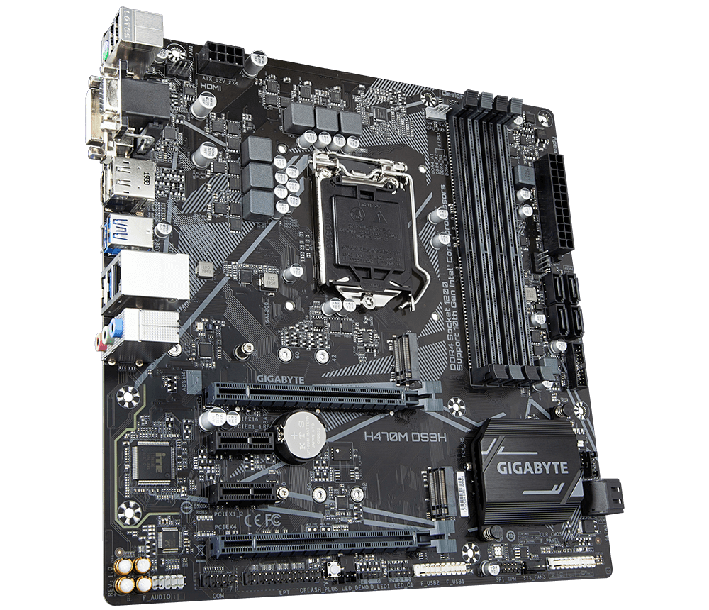 GIGABYTE H470M DS3H＆Intel Core i5-11400F H470M DS3H (Rev. 1.0) - Kluczowe cechy | Płyty główne GIGABYTE