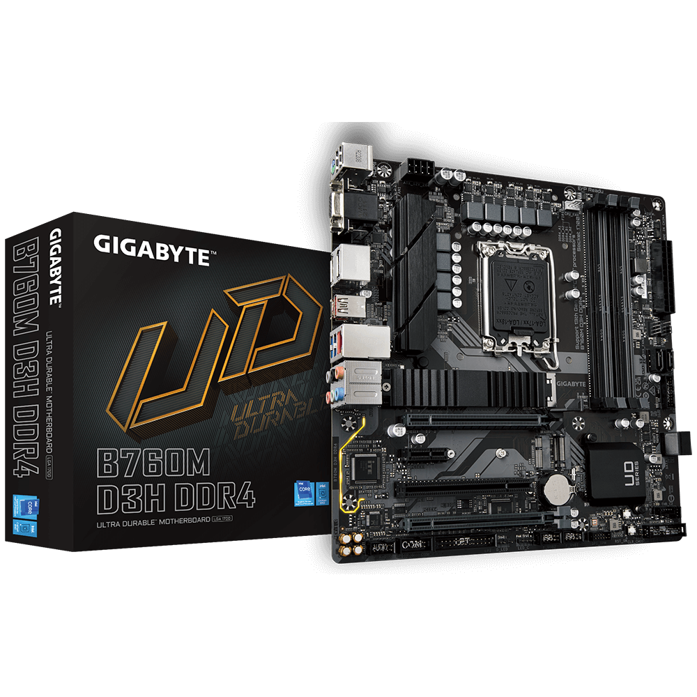 CPU i3 14100 GIGABYTE B760M D3H B760M D3H DDR4 (Rev. 1.0) - Kluczowe cechy | Płyty główne