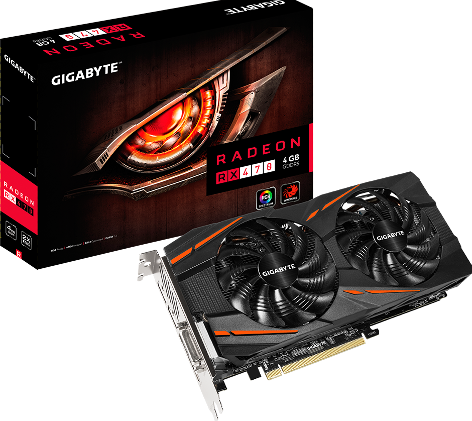 Tarjetas de Video - Radeon™ RX 470 WINDFORCE 4G