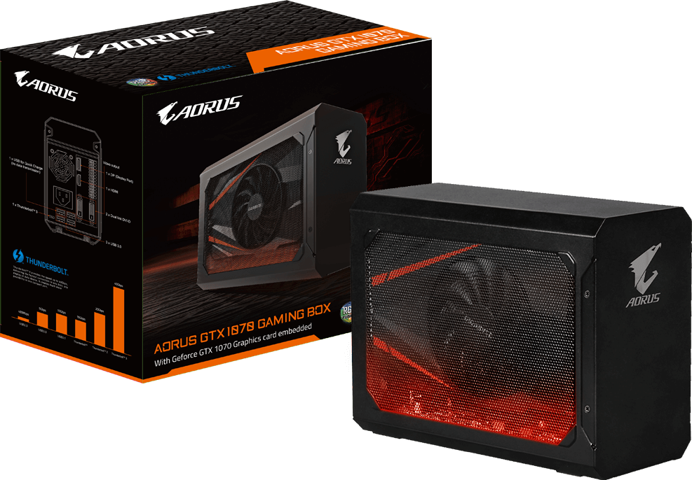 Placas de Vídeo - AORUS GTX 1070 GAMING BOX
