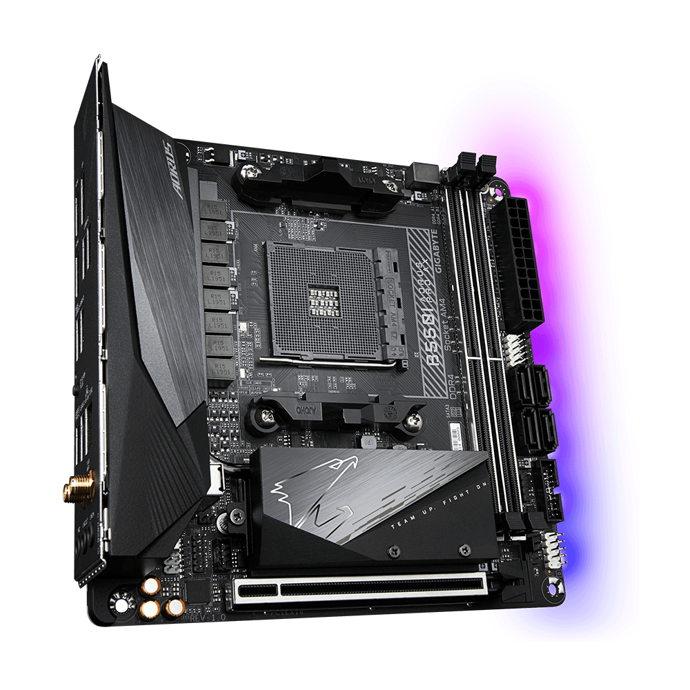 マザーボード GIGABYTE AORUS B550I PRO AX WIFI ITX B550I AORUS PRO AX (Rev. 1.3) - Kluczowe cechy | Płyty