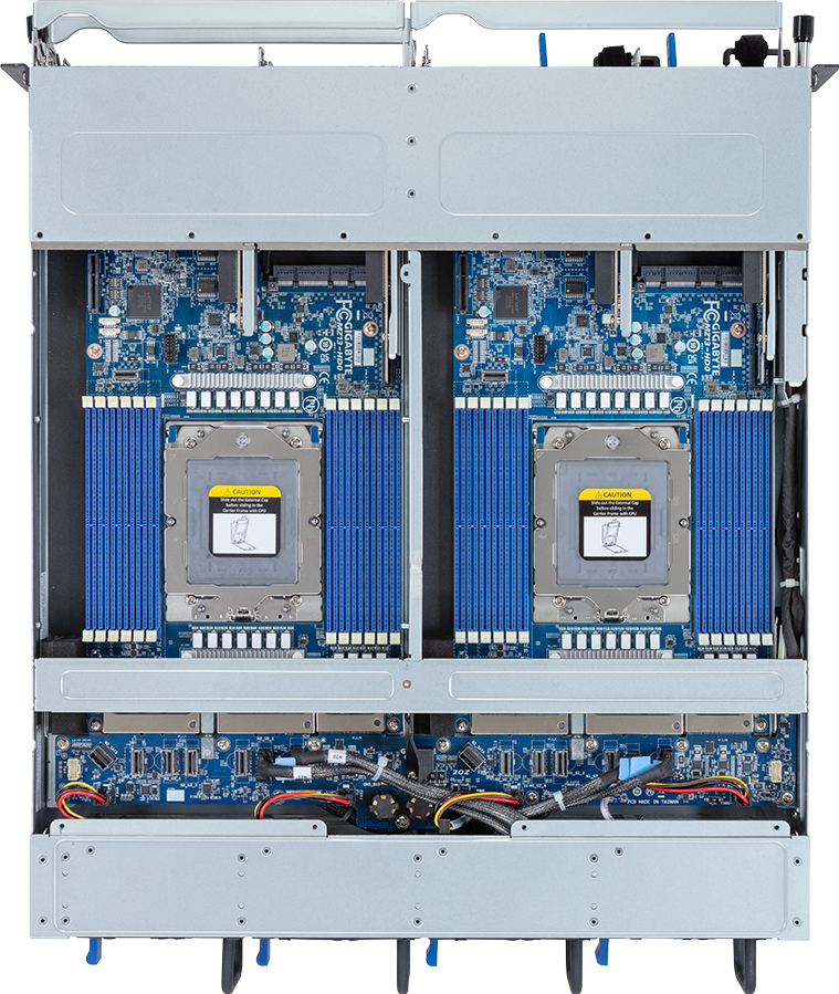 High Density Server - AMD EPYC™ 9004 - 2U 3-Node UP 6-Bay E1.S Gen4 NVMe - H223-Z10-AAP1
