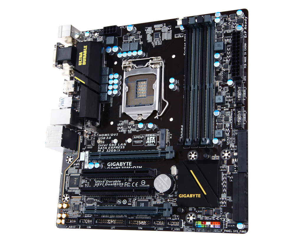 GIGABYTE　GA-H170M-D3H　LGA1151 GA-H170M-D3H DDR3 (rev. 1.0) Overview | Motherboard