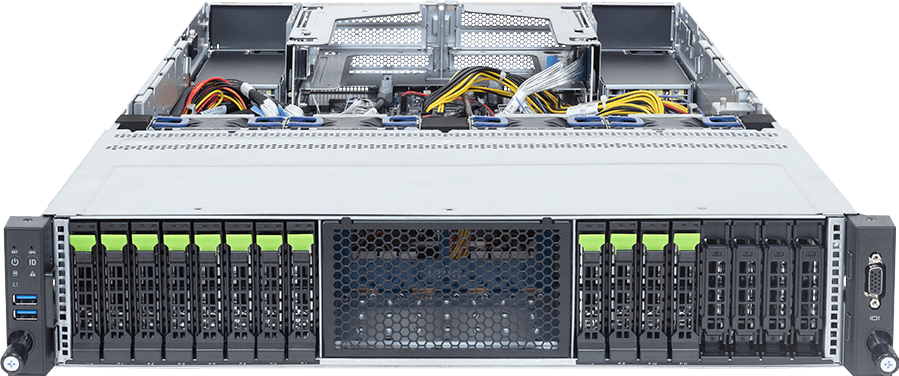Rack Arm Server - AmpereOne® M - 2U UP 12-Bay Gen5 NVMe/SATA/SAS-4 - R2A3-T40-AAV1