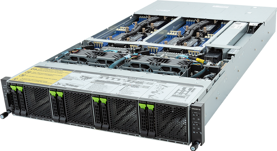 High Density Server - 5th/4th Gen Intel® Xeon® Scalable - 2U 4-Node DP 8-Bay Gen4 NVMe/SATA/SAS 2600W DLC - H263-S63-LAN1
