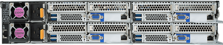 High Density Server - 1st/2nd Gen Intel® Xeon® Scalable - 2U 4-Node DP 24-Bay SATA/SAS - H261-PC0