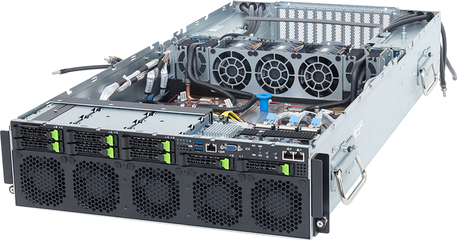 HPC/AI Server - AMD Instinct&trade; MI300A APU - 3U 8-Bay Gen5 NVMe DLC - G383-R80-LAP1