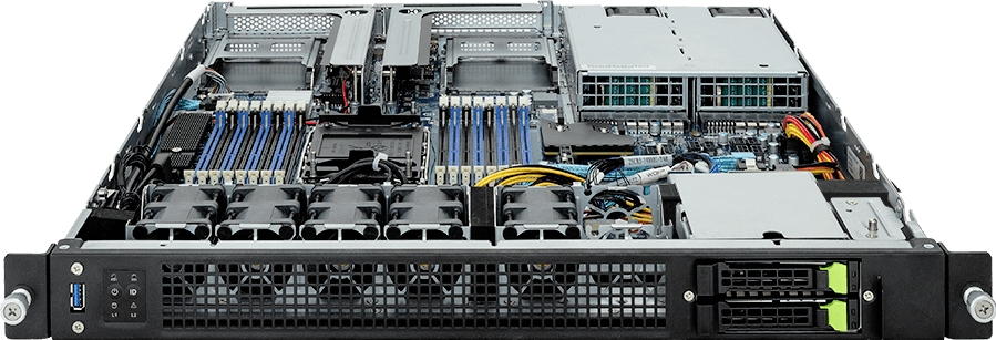 Edge Server - 5th/4th Gen Intel® Xeon® Scalable - 1U UP 2-Bay Gen4 NVMe/SATA/SAS - E163-S30-AAB1
