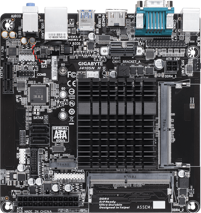 Motherboard - J4105N H