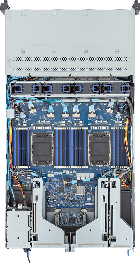 Rack Server - 5th/4th Gen Intel® Xeon® Scalable - 2U DP 12+2-Bay Gen5 NVMe/SATA/SAS-4 with expander - R283-S97-AAD1