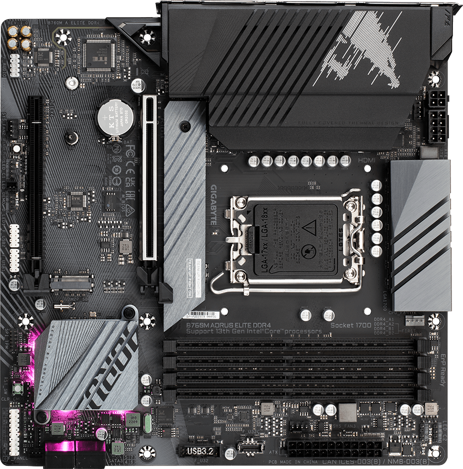 マザーボード GIGABYTE B760M AORUS ELITE WIFI6E DDR4 B760M AORUS ELITE DDR4 (Rev. 1.x) - GIGABYTE Global