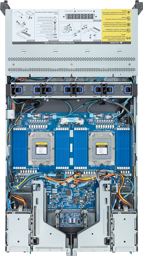 Rack Server - AMD EPYC™ 9004 - 2U DP 2 x PCIe Gen5 GPUs Titanium - R283-Z93-AAL1