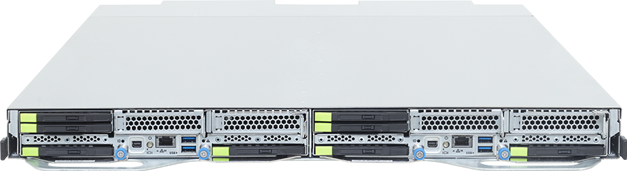 ORV3 Server - Intel® Xeon® 6900 - 1OU 2-Node DP 8-Bay E3.S Gen5 NVMe DLC - TO16-A82-LA01