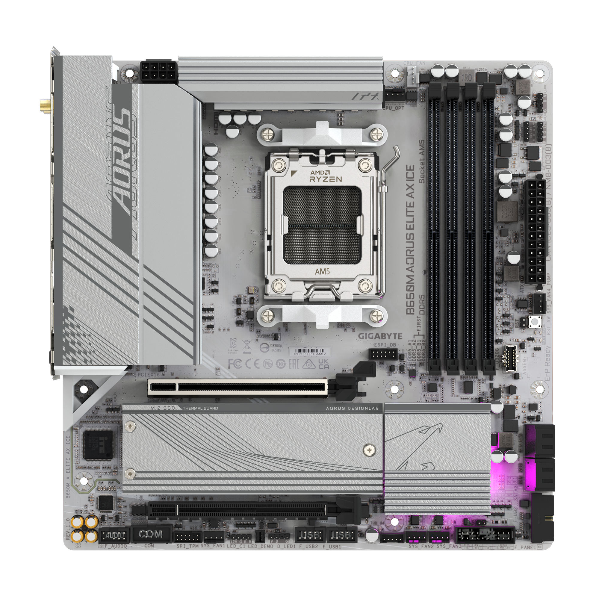 CPU 9700x B650M AORUS Elite AX PROCOOL ICE B650M AORUS ELITE AX ICE - Kluczowe cechy | Płyty główne GIGABYTE