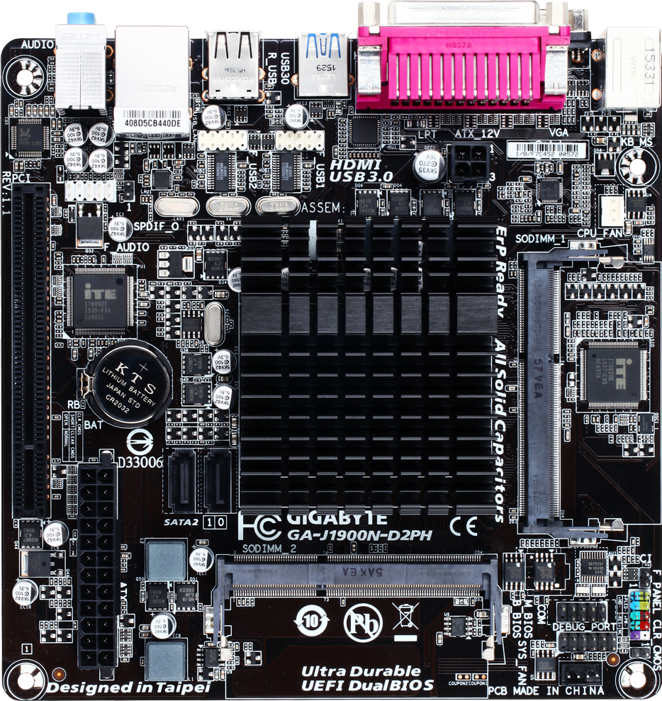 Motherboard - GA-J1900N-D2PH