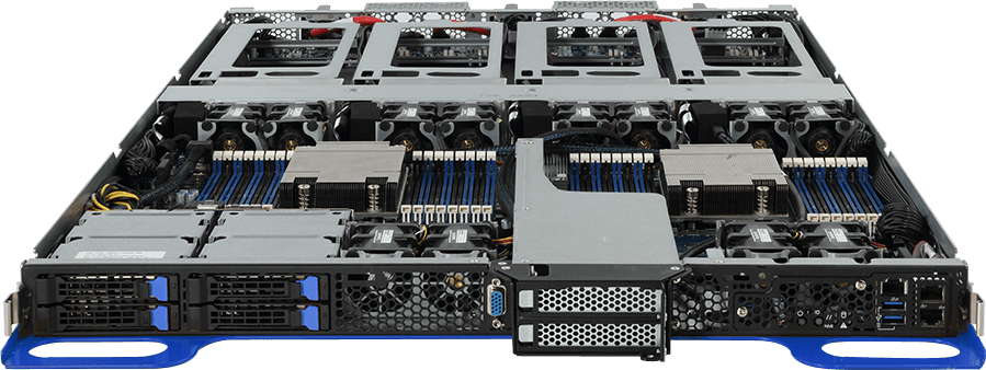 AMD EPYC™ server rack - 1U 4 x GPU Card Slots - T181-Z70