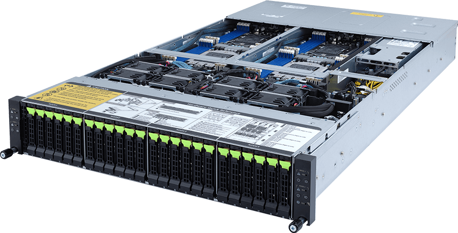 High Density Server - AMD EPYC™ 7002/7001 - 2U 4-Node DP 24-Bay Gen4 NVMe/SATA/SAS - H262-Z6A