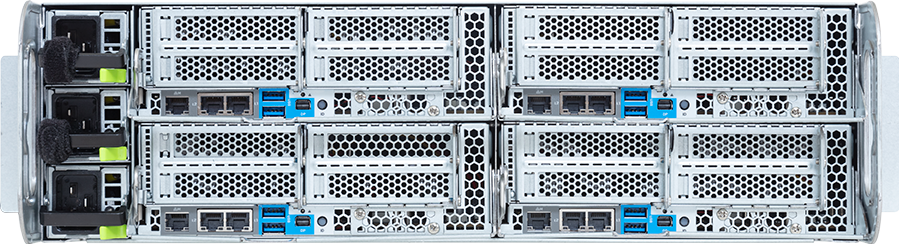 High Density Server - Intel® Xeon® 6 Processors - 3U 4-Node DP 8-Bay Gen5 NVMe/SATA/SAS-4 Immersion - H374-A81-IAW1