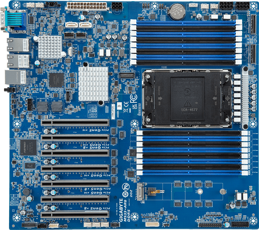 Motherboard - 5th/4th Gen Intel® Xeon® Scalable - E-ATX UP Intel Ethernet Controller - MS33-AR0