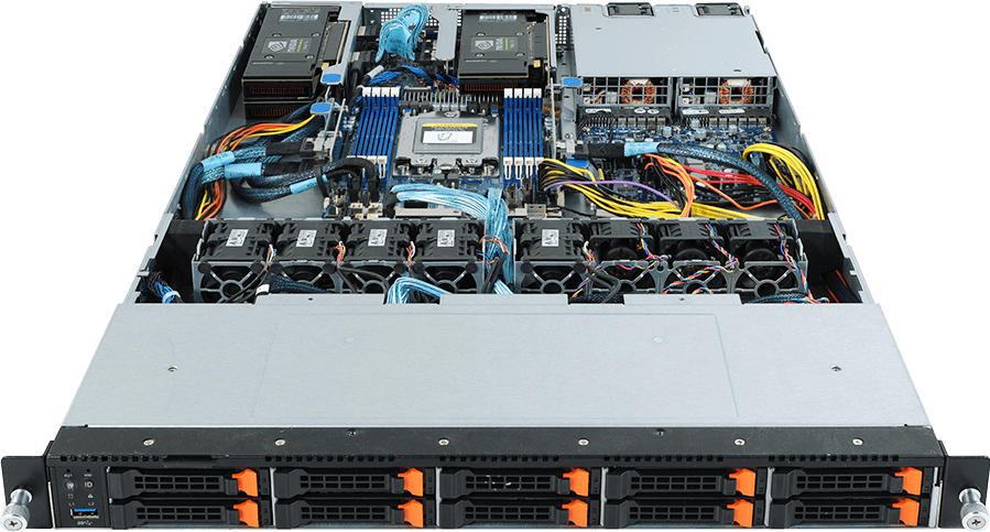 Rack Server - AMD EPYC™ 7003/7002 - 1U UP 10-Bay Gen3 NVMe/SATA/SAS - R162-Z10