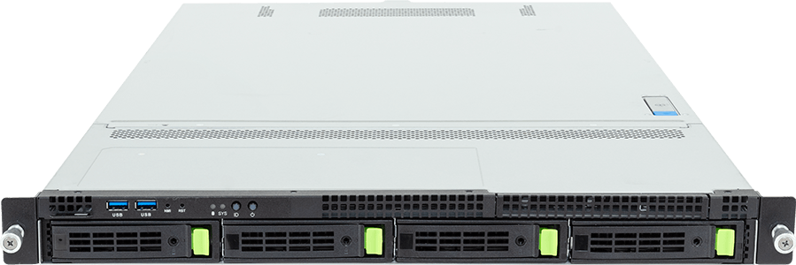 Rack Server - AMD EPYC™ 9006 SP7 Server Processors - 1U DP 4-Bay Gen5 NVMe/SATA/SAS-4 DLC - R185-D90-LS1