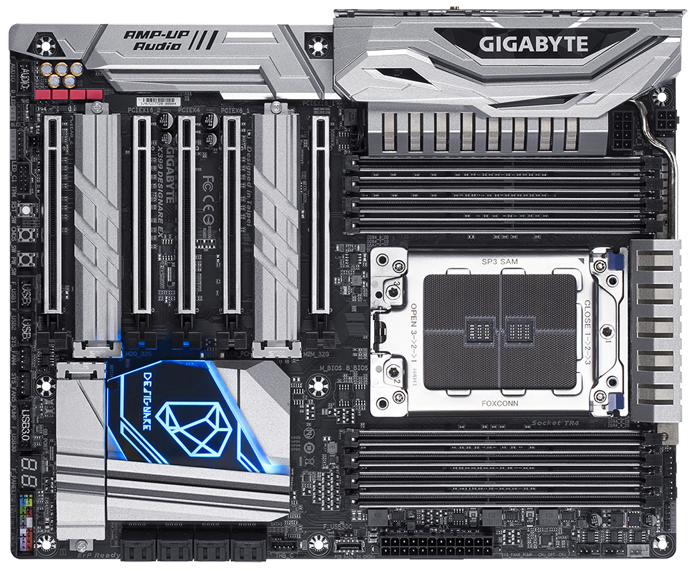グラフィックボード・グラボ・ビデオカード GIGABYTE X399 DESIGNARE EX + AMD 1920x 2000