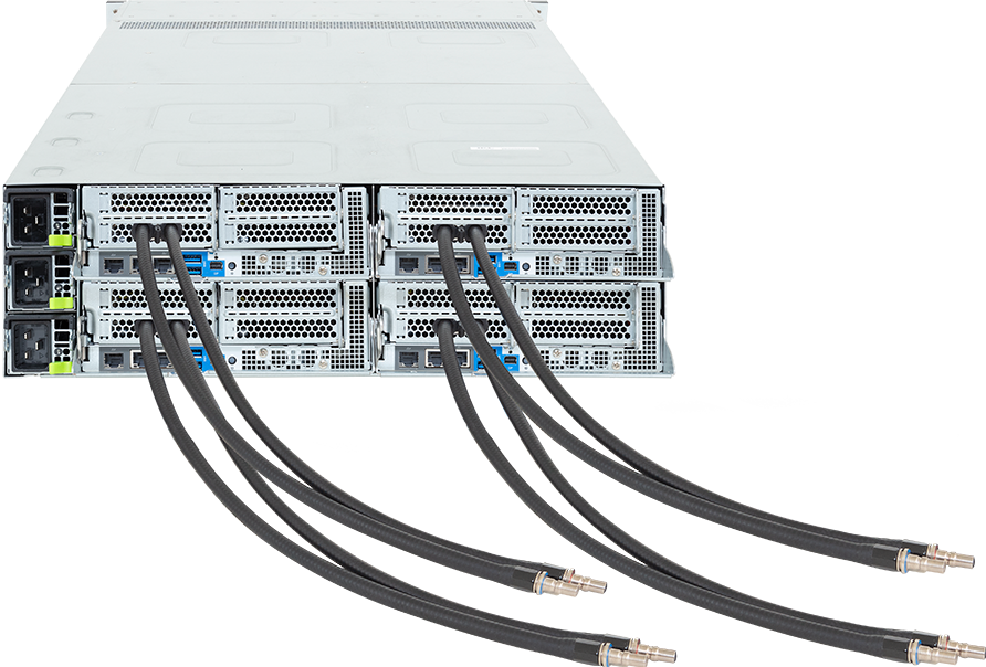 High Density Server - Intel® Xeon® 6 Processors - 3U 4-Node DP 8-Bay Gen5 NVMe/SATA/SAS-4 DLC - H374-A81-LAW1