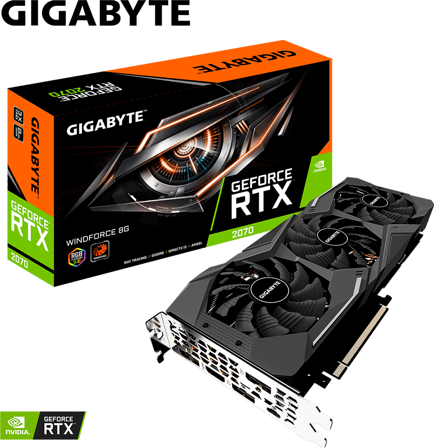グラフィックボード・グラボ・ビデオカード GIGABYTE GEFORCE RTX 2070 WINDFORCE 8GB GeForce RTX™ 2070 WINDFORCE 8G (Rev. 2.0) - GIGABYTE Global