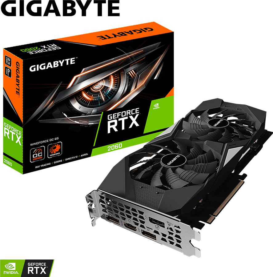 グラフィックボード・グラボ・ビデオカード GeForce RTX 2060 WINDFORCE OC 6G GeForce RTX™ 2060 WINDFORCE OC 6G (Rev. 1.0) - GIGABYTE Global