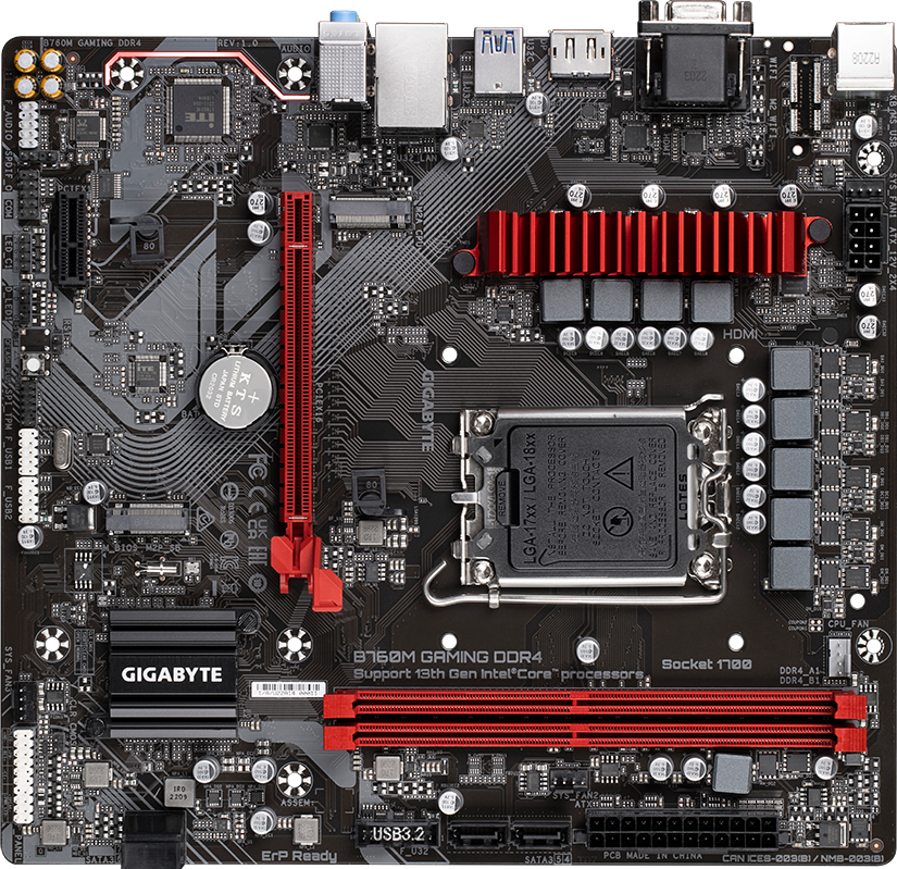 B760M GAMING DDR4 (Rev. 1.x) - GIGABYTE Japan