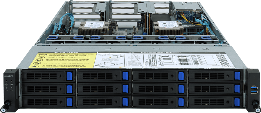 Rack Server - 2nd/1st Gen Intel® Xeon® Scalable - 2U DP 12+2-Bay SATA/SAS - R281-3C0