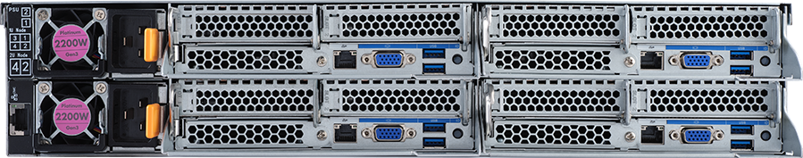 HCI Server - 3rd Gen Intel® Xeon® Scalable - 2U 4-Node DP 8-Bay Gen4 NVMe/SATA/SAS - H262-PC2
