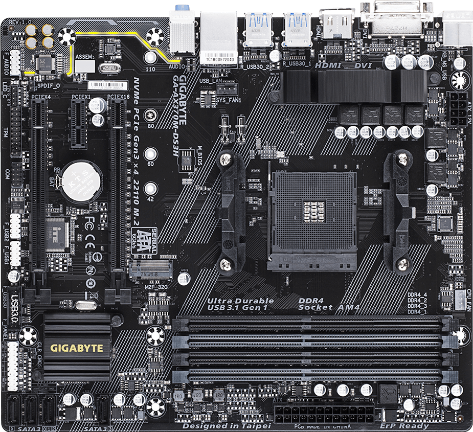 Tarjetas Madre - GA-AX370M-DS3H