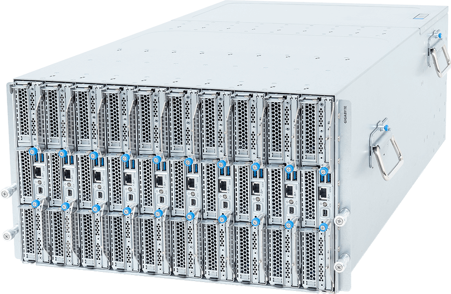 Blade Server - AMD EPYC™ 9005/9004 - 6U 10-Node DP 20-Bay E3.S Gen5 NVMe DLC - B683-Z80-LAS1
