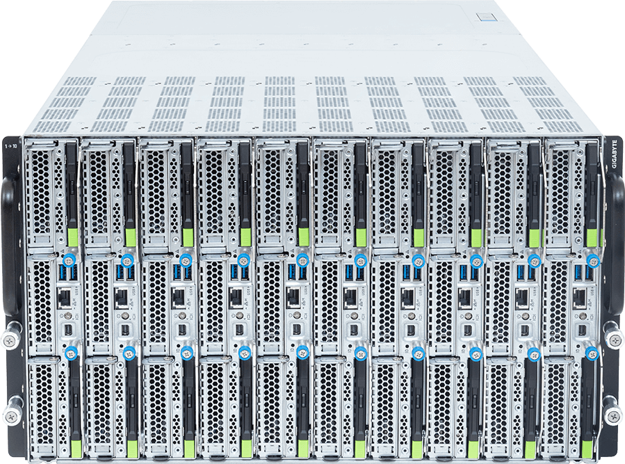 Blade Server - Intel® Xeon® 6 Processors - 6U 10-Node DP 20-Bay E3.S Gen5 NVMe - B684-A80-AAS1